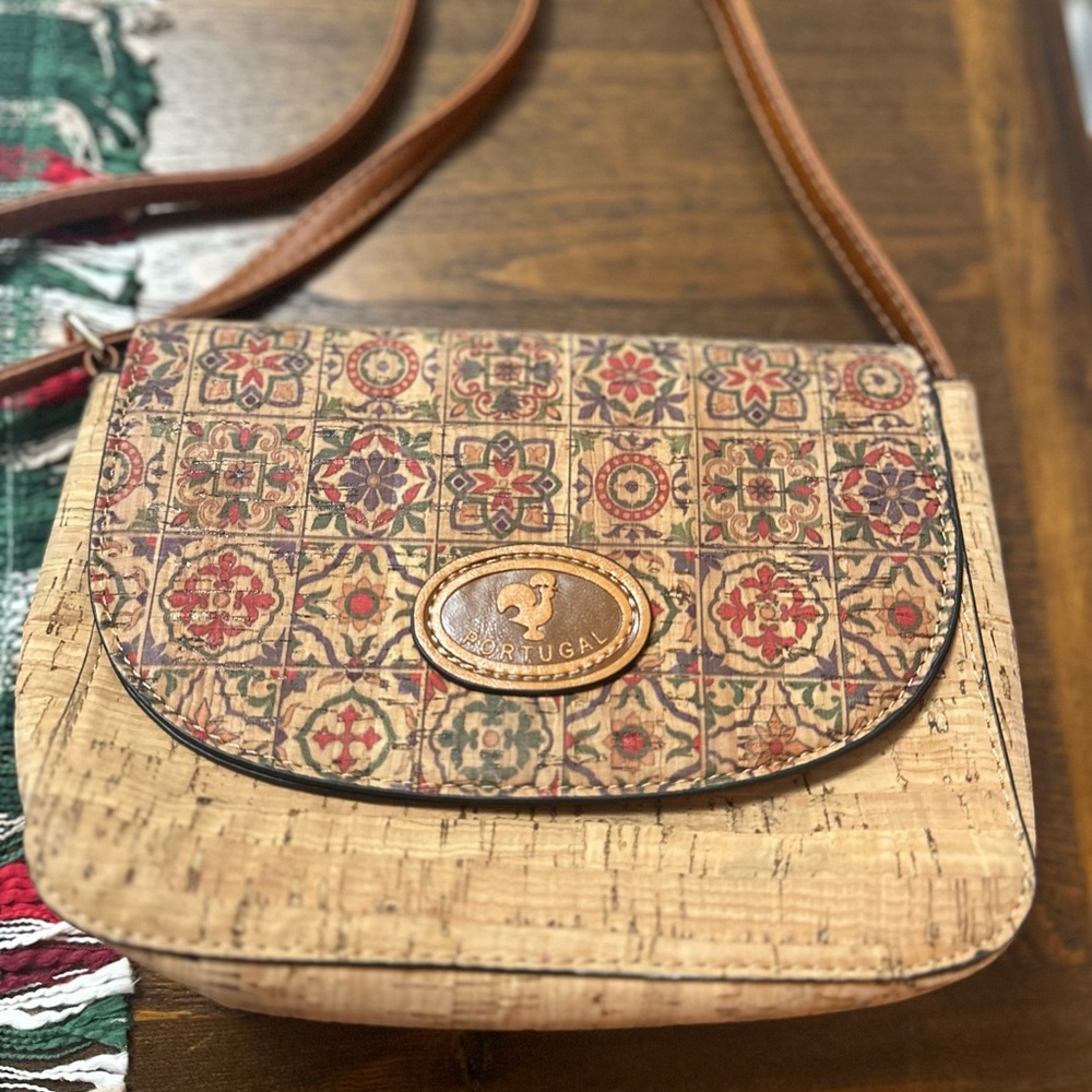 Portugal Natural Cork Crossbody Purse
